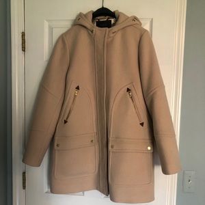 Tan J.Crew Wool Coat